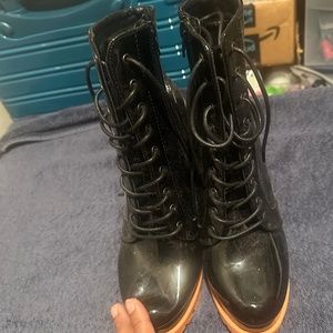 Black n orange heels